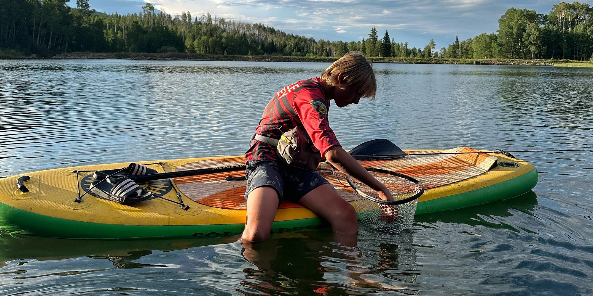 Access the best honey holes with SOL's inflatable fishing boards!