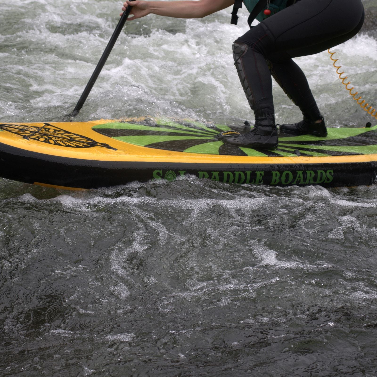 Carbon GalaXy SOLtrain Inflatable Paddle Board in Whitewater