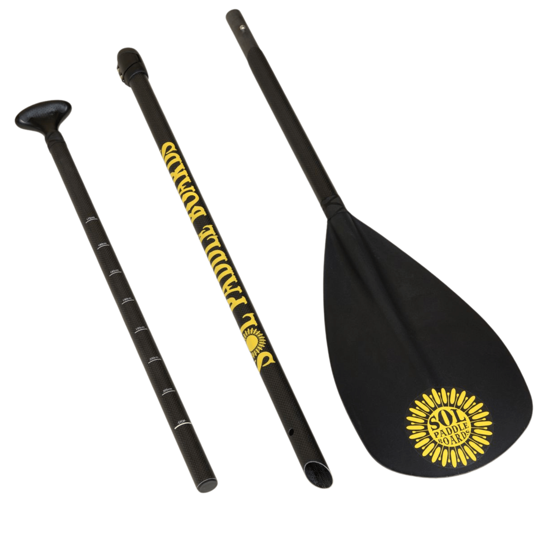SOL Carbon Blaster Three-Piece Travel Paddle Separated