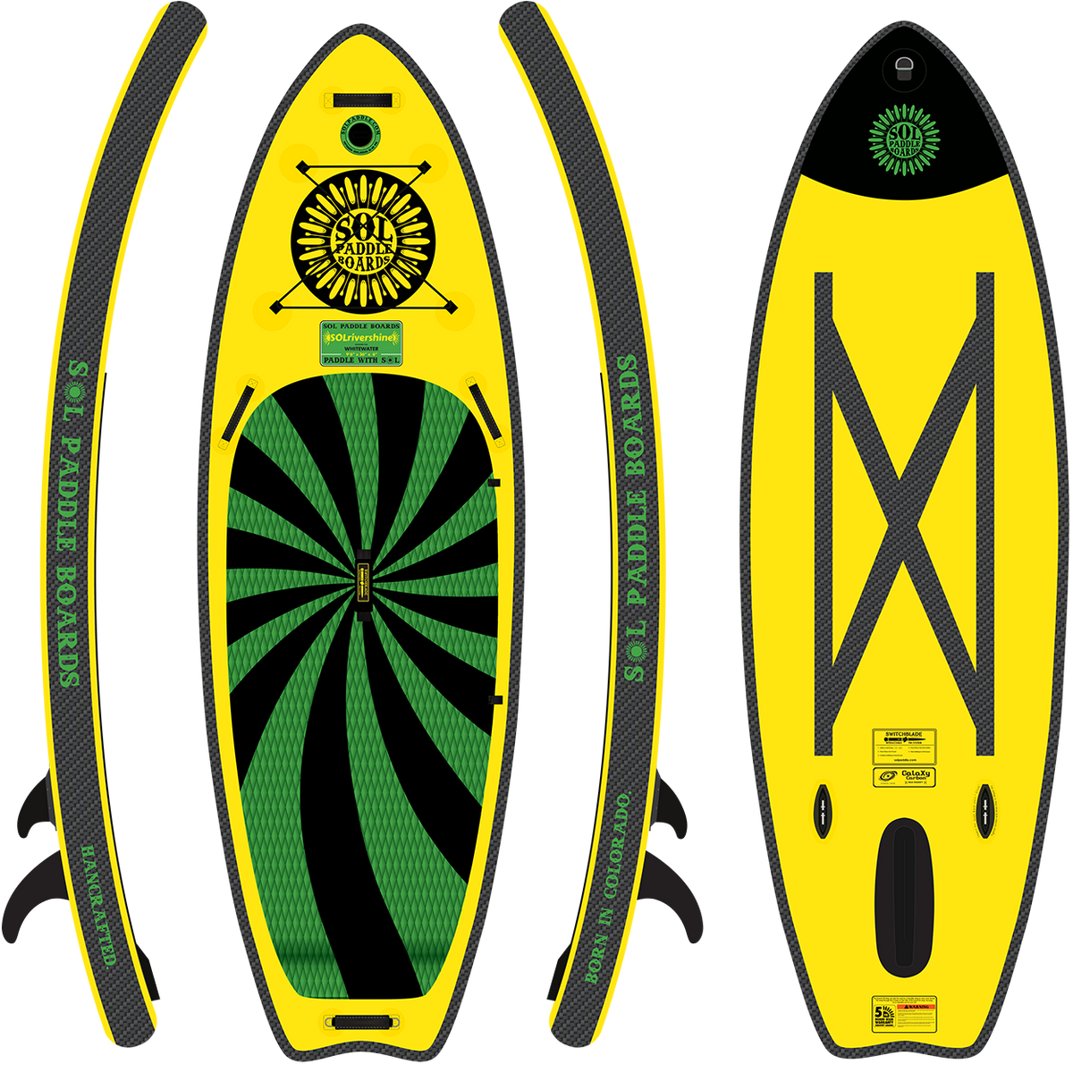SOLrivershine Inflatable Paddle Board | Carbon SOLshine 2.0 | SOL